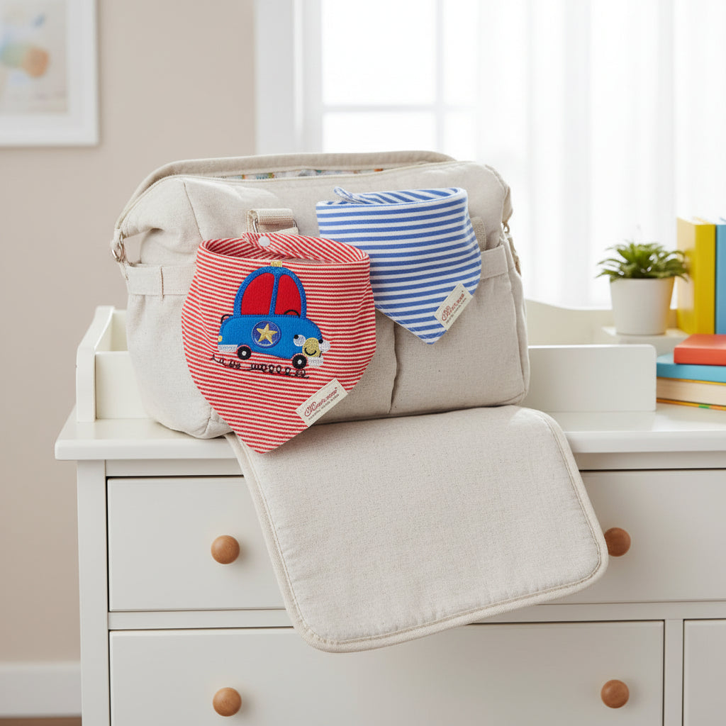 Cotton Baby Double Triangle Bibs 3 Pack Exclusive Edition