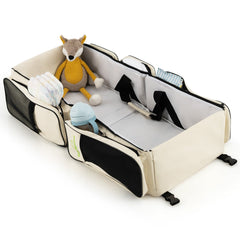 NNECW 3 in 1 Baby Bassinet Diaper Bag with Fitted Sheet