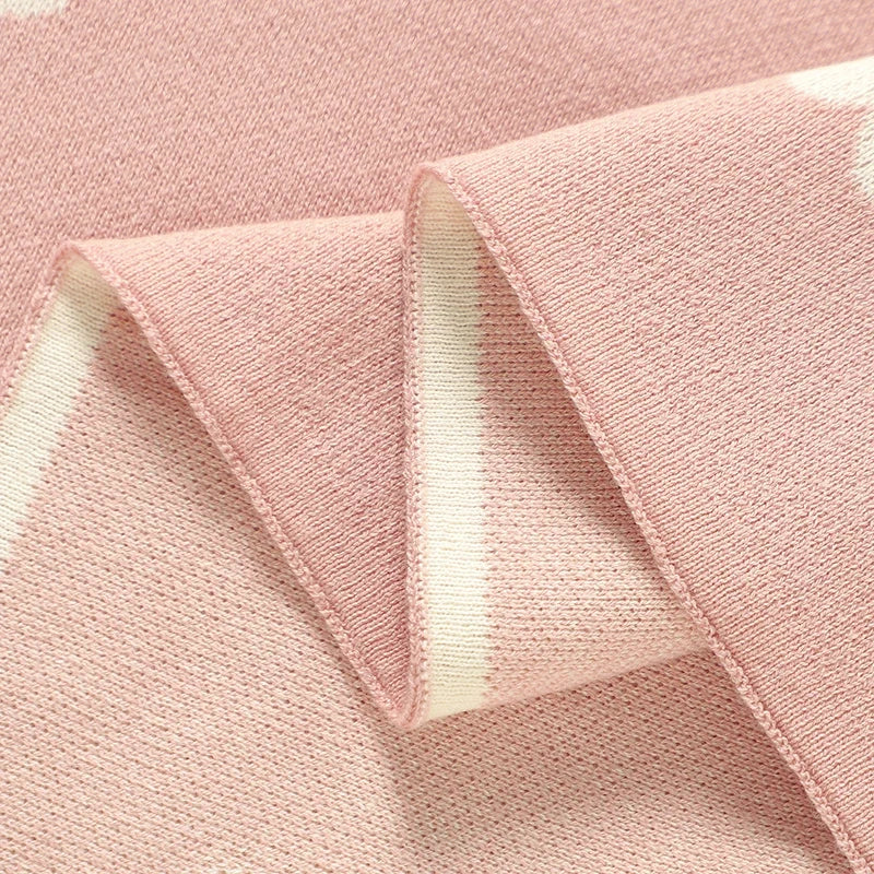 Cotton Baby Blanket Knit Newborn Boy Girl Bed Quilt 100*80CM Infant Stroller Swaddle Wrap Cute Loving Wrap Plaid Soft Sleepsack