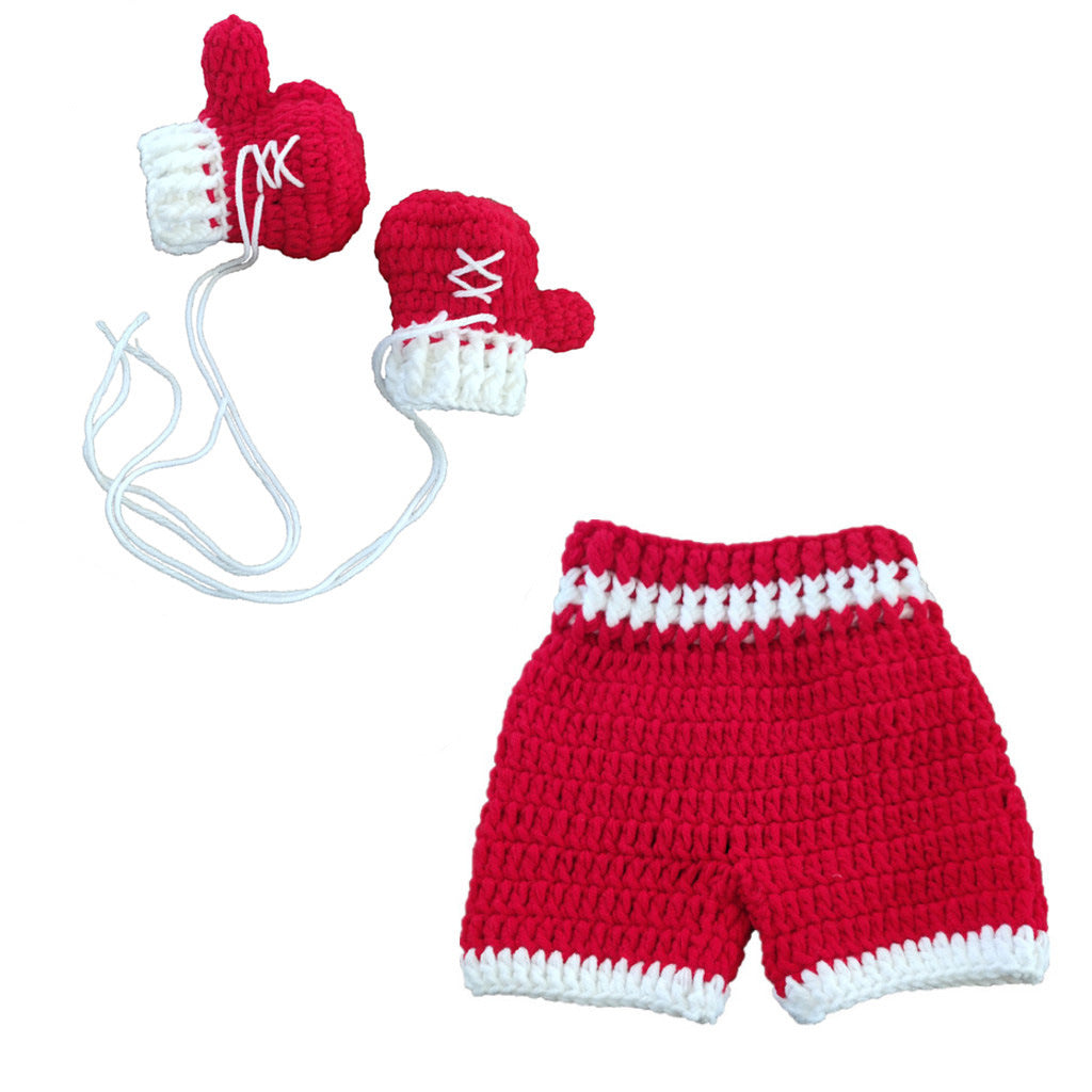 Newborn Photography Set Bath Gift Hand-woven Photography Props Boxing King