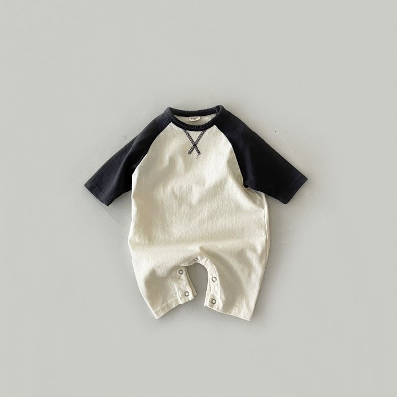 TinyBeam Newborn Comfortable Casual Jumpsuit - Soft Cotton Pullover