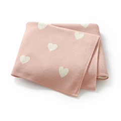 Cotton Baby Blanket Knit Newborn Boy Girl Bed Quilt 100*80CM Infant Stroller Swaddle Wrap Cute Loving Wrap Plaid Soft Sleepsack