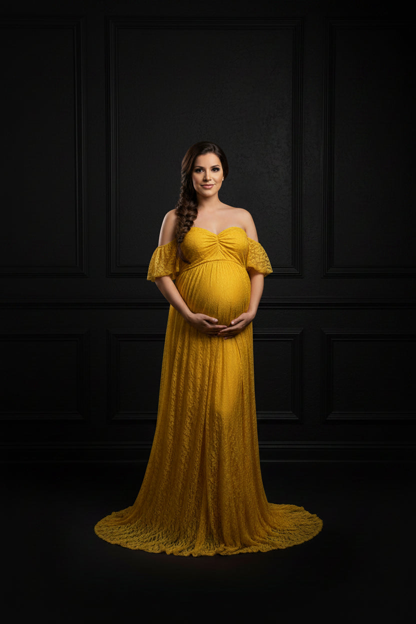 New Maternity Lace Dress Gowns for Photo Shoot Pregnant Dres