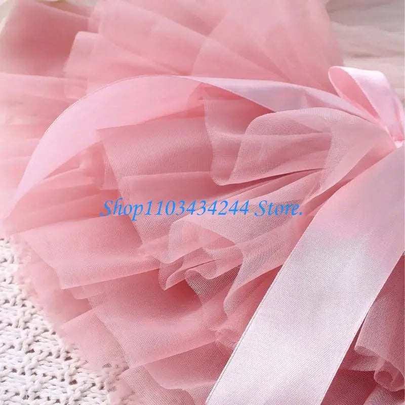 Multilayer Baby Dress Flower Headband Photoshoots Clothes Newborn Photo Supply