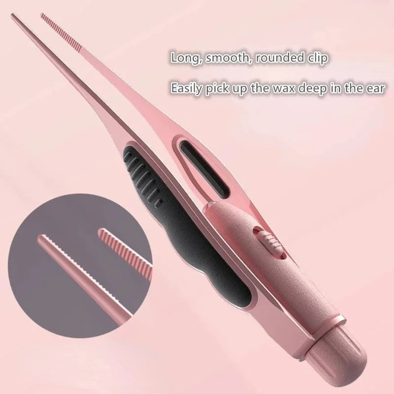 Earwax LED Tweezers Earpick Children Ear Cleaning Tool Adult Ear Wax Removal