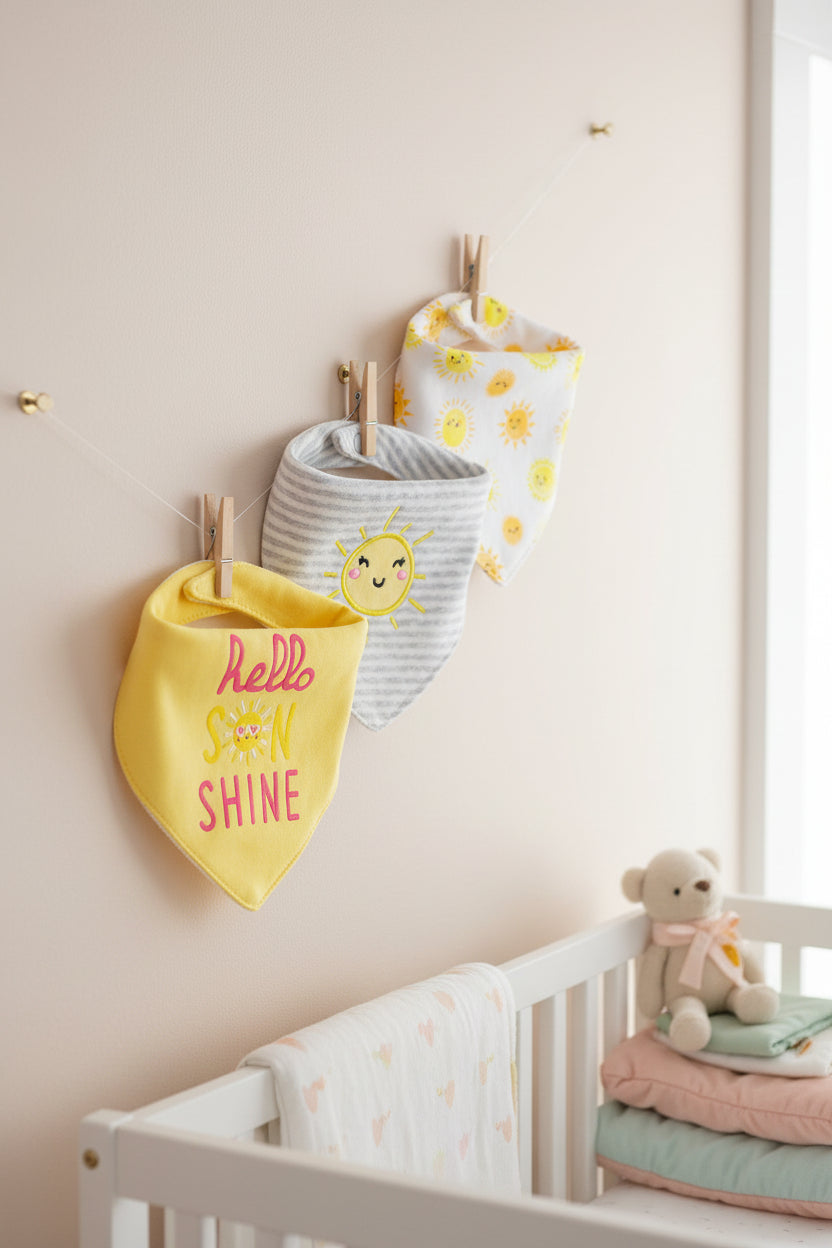 Cotton Baby Double Triangle Bibs 3 Pack Exclusive Edition