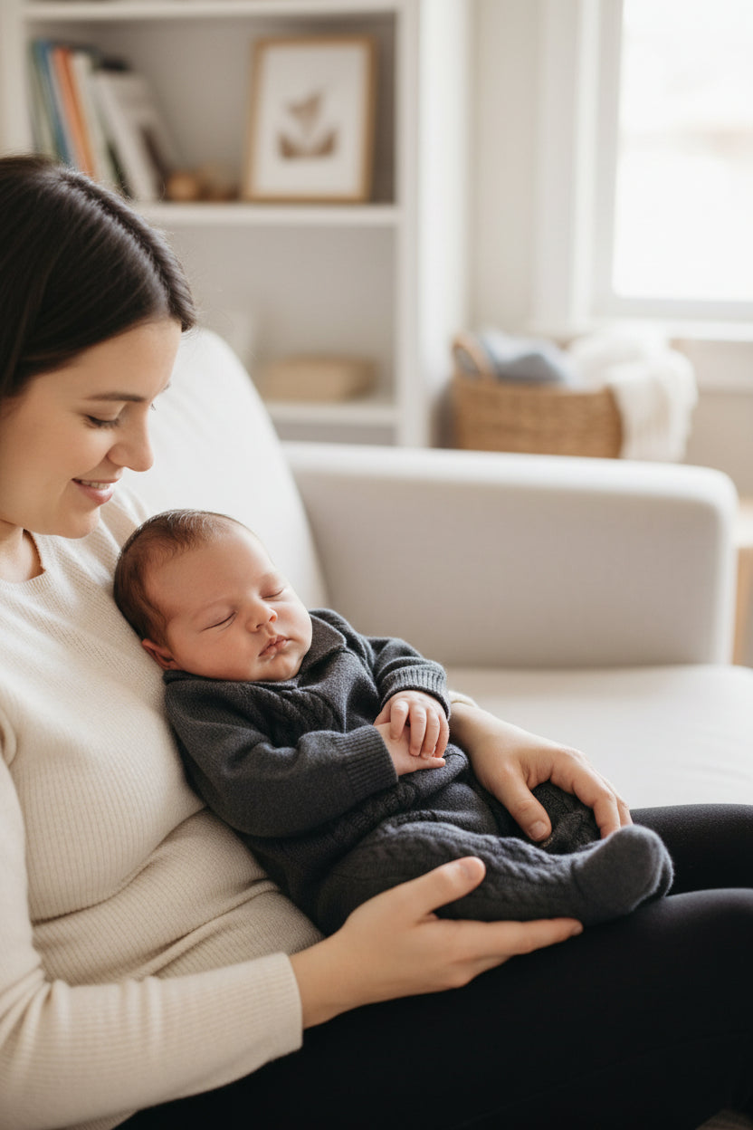 Lapel Baby Knit Jumpsuit - Soft Cotton, Lapel Style For Versatile Layering