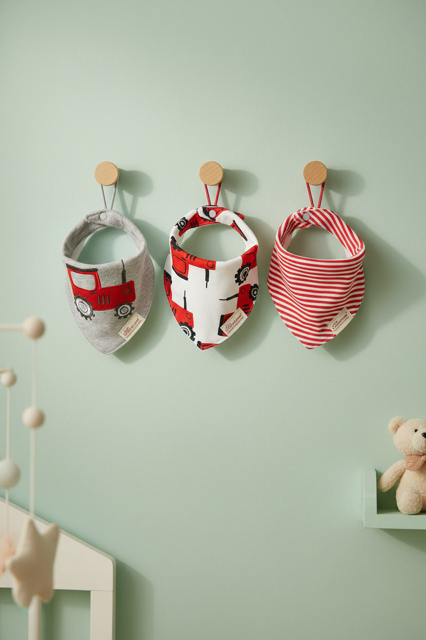 Cotton Baby Double Triangle Bibs 3 Pack Exclusive Edition