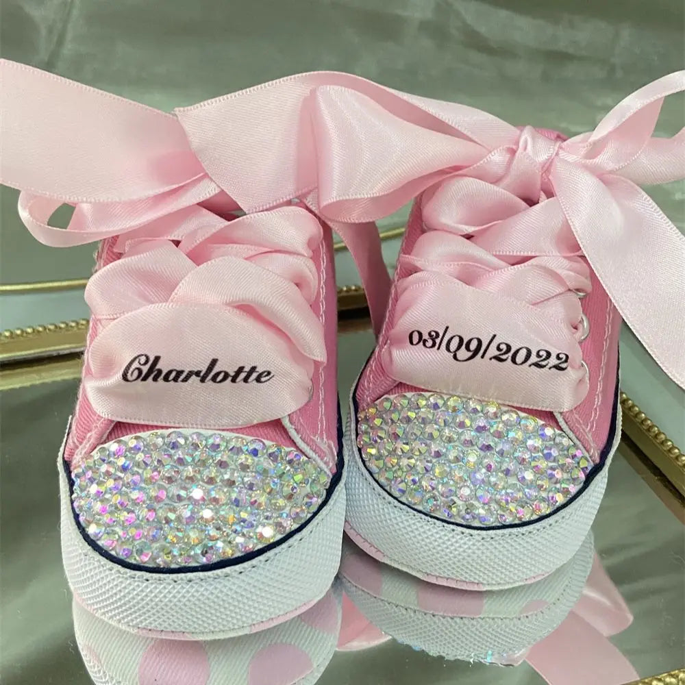 Dollbling Baby Name Print Exclusive Design Infant Crib Shoes Newborn Twins Birthday Show Photography Outfit Baby Mocassin