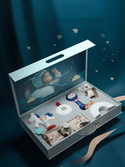 Happy Newborn Moon Gift Toy Set - Luxury Gift Box For Babies