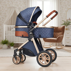 Lightweight Folding Two Way Shock Absorbing Newborn Baby Stroller