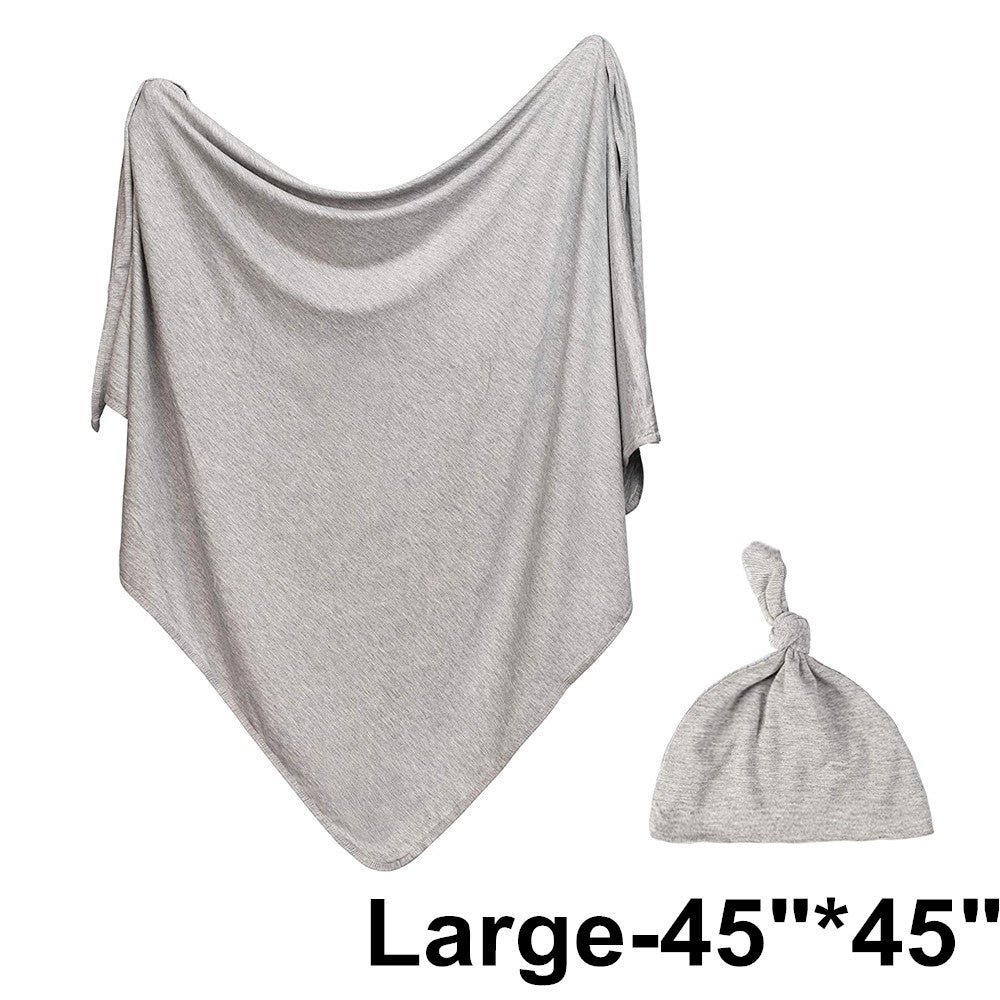 Newborn Knitted Stretch Fabric Solid Color Wrapper