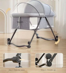 Portable Bassinet Cover with Mosquito Net Bassinet Bedside Sleeper Crib Tent for Toddler for Baby Crib to Keep Cats/Bugs Out