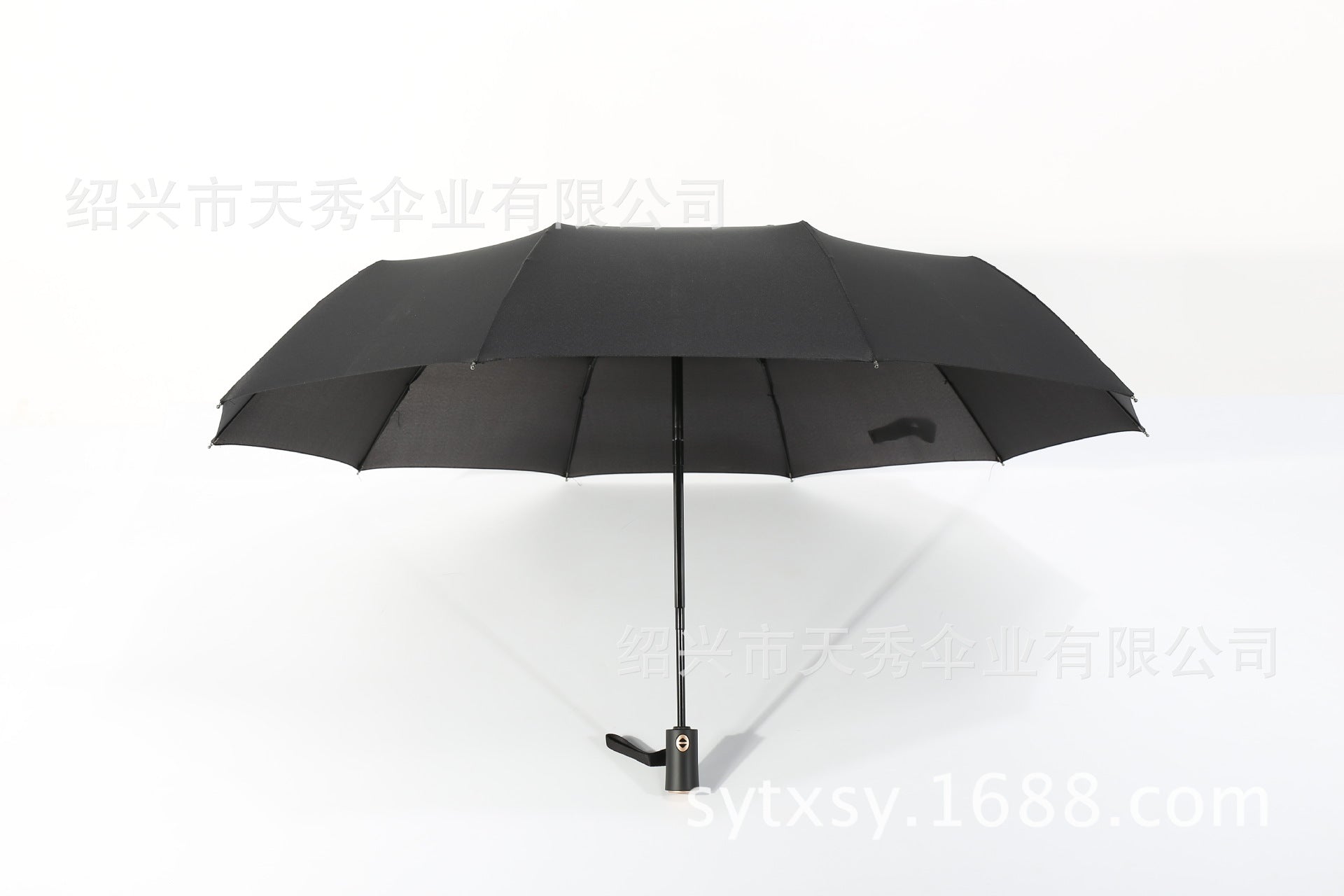 Self-opening Umbrella Ten-bone Three-fold Vinyl Sun Umbrella Sunny And Rainy Dual-use Business Plus Size Windproof Advertising Gift Umbrella