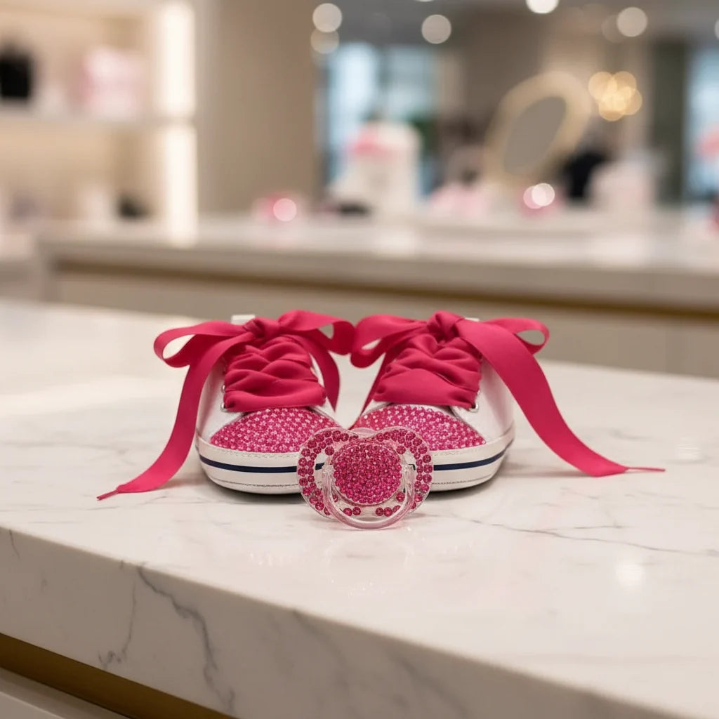 Dollbling Exclusive Name Print Moccasin Baby Shoes
