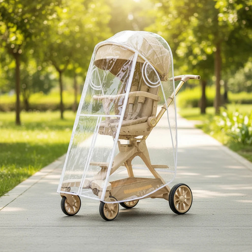 Transparent Rain Cover For Baby Strollers Prams Pushchairs Waterproof Windproof