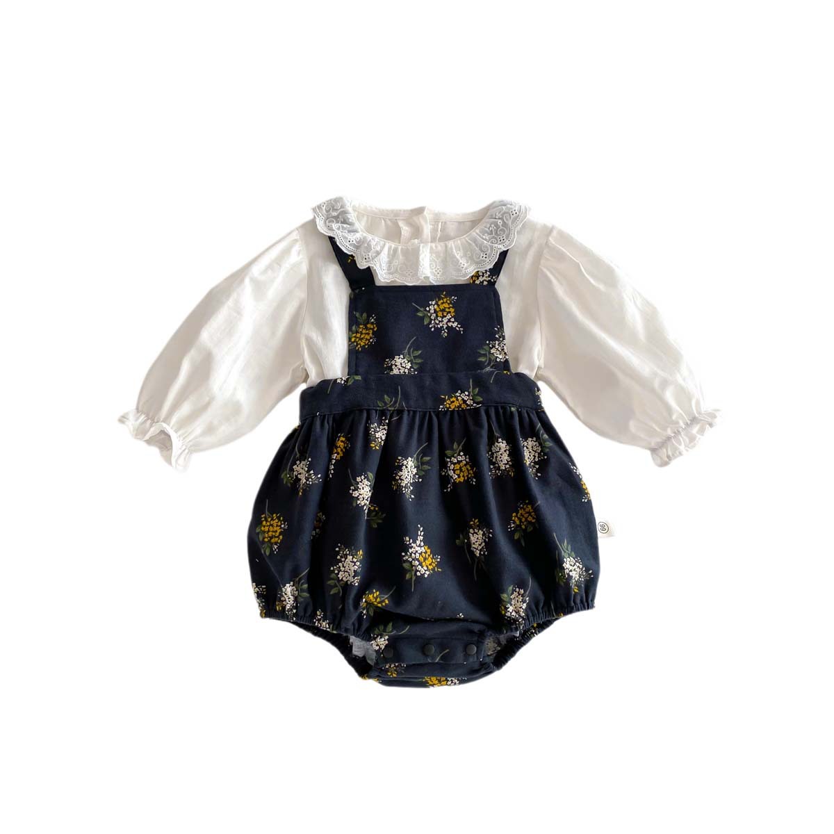 Baby Spring Clothes Small Floral Suspender Jumpsuit For Women