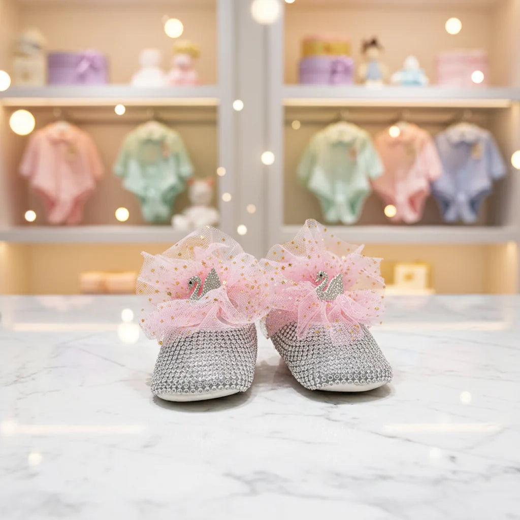 Dollbling Baby Diamonds And Pearls Pearl Rhinestone Baby Girl Shoes For Birthday