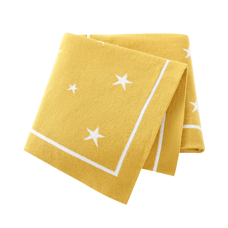 Five-pointed Star Jacquard Baby Stroller Blanket