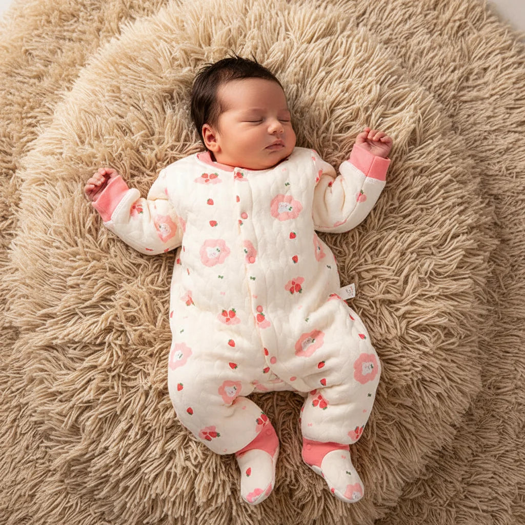 Cotton Padded Baby Romper Elite Autumn Winter Loungewear