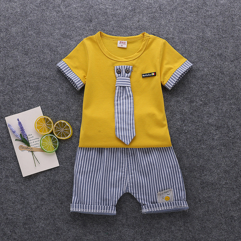 Children's Korean Summer Short-sleeved Two-piece Suit