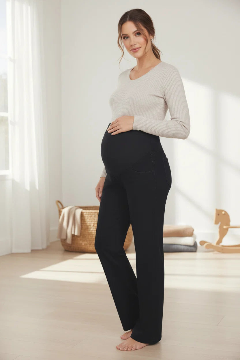 Premama Clothes Maternity Moms Jeans Signature Denim Adjustable High Waist