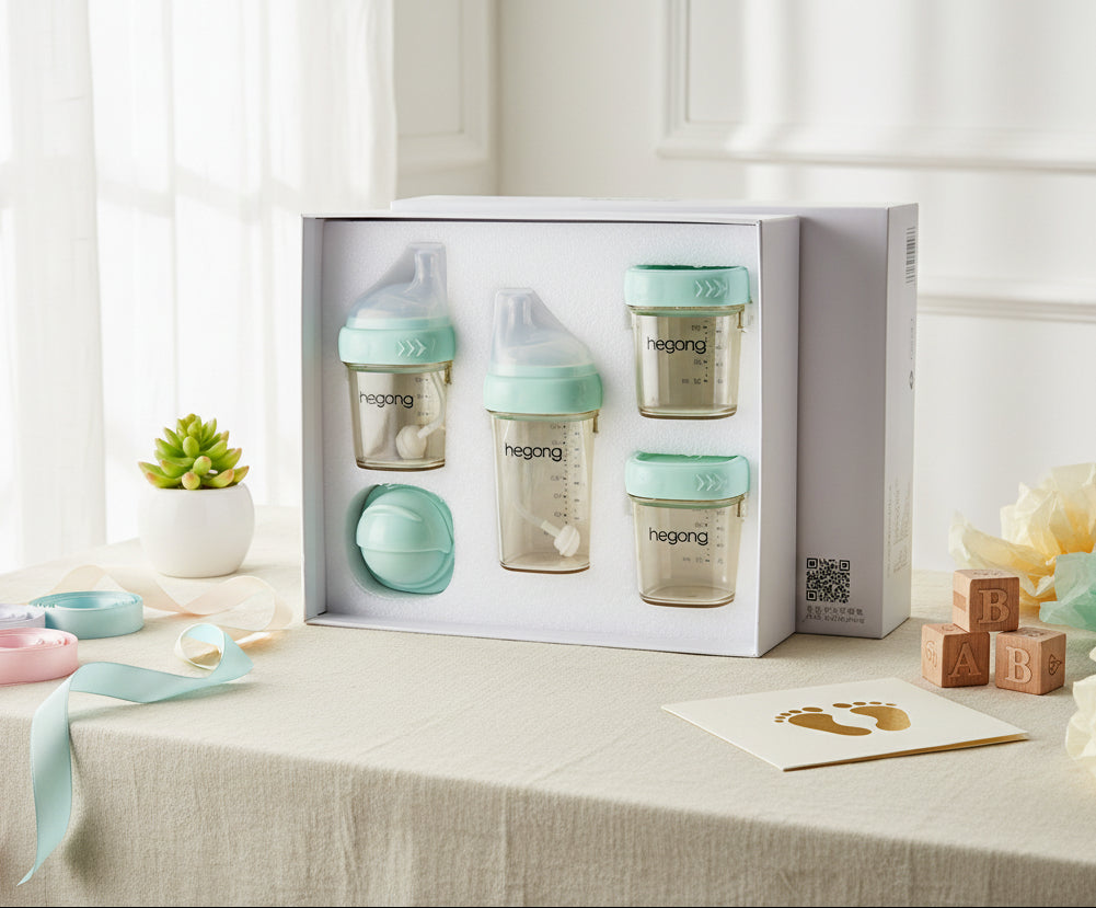 BabyBright Newborn Bottle Set - With Handles Multicolor PPSU Bottles