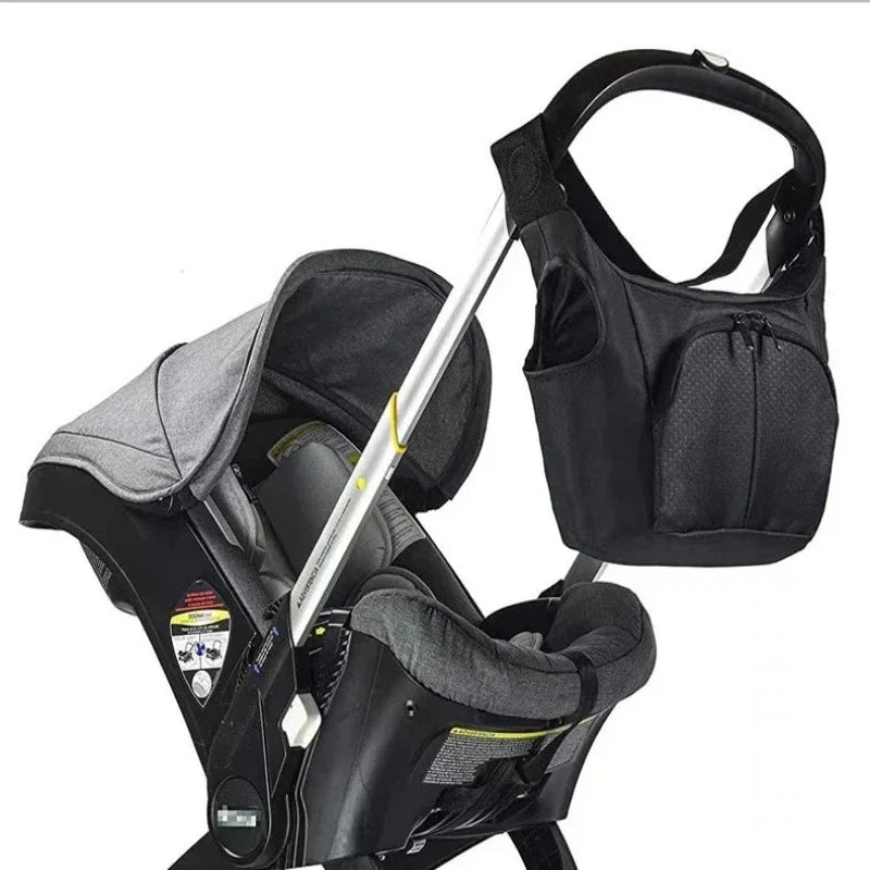 mommy storage bag for doona Stroller accessories portable diaper bag compatible with stroller black waterproof storage bag