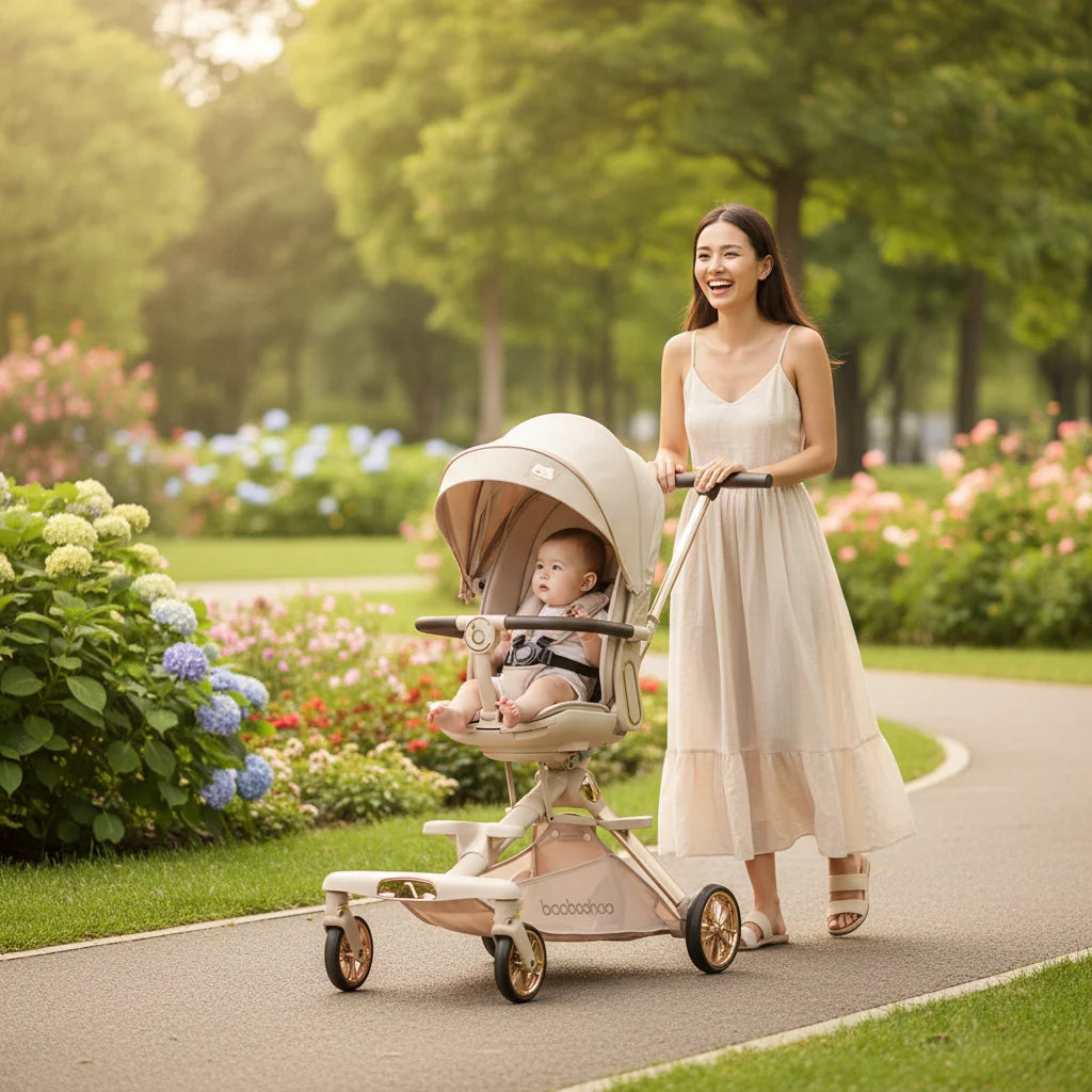 V16 Lightweight Baby Walker Stroller Two Way Seat Lie Down Folding Landscape