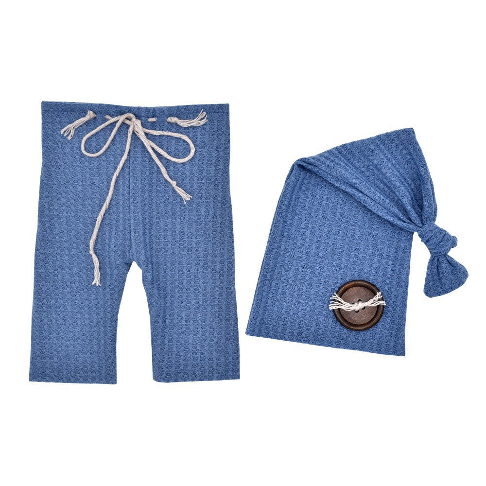 Newborn Photography Pants And Long-Tail Hat Two-Piece Set