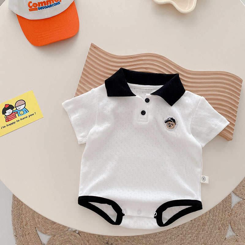 Newborn Western Style Bear Jumpsuit