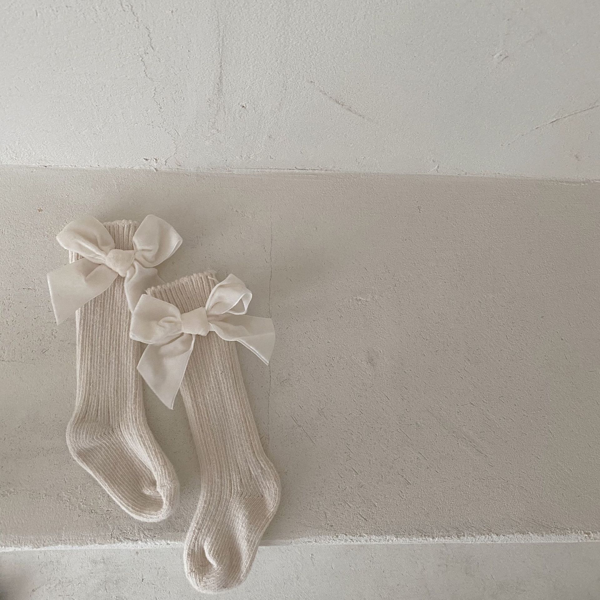 Bowknot woolen baby socks
