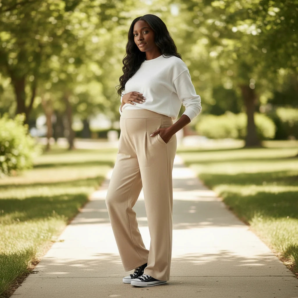 Maternity Pants Premium Knit Belly Support Exclusive Collection