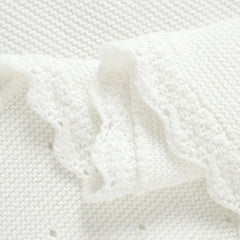 Cotton Baby Blanket Knitted Newborn Boy Girl Bed Crib Quilt 100*80CM Infant Stroller Swaddle Fashion Solid Cross Plaid Wrap Soft