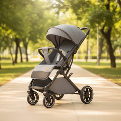 Lightweight Four-Wheel Stroller With Sit Or Lie Flat