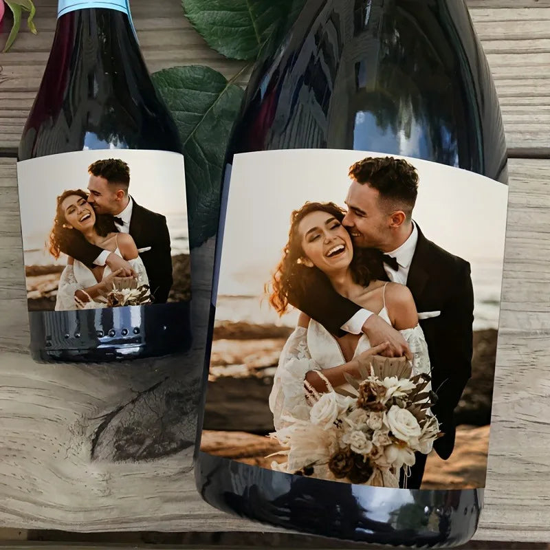 Custom 8PCS Wine Bottle Stickers for Baby Shower Personalized Baby Name Gender Reveal Party Gift Labels