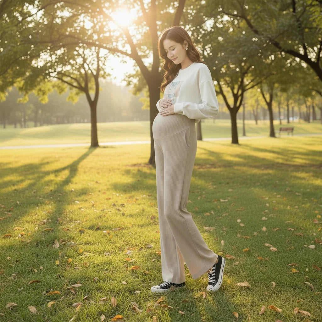 Maternity Pants Premium Knit Belly Support Exclusive Collection