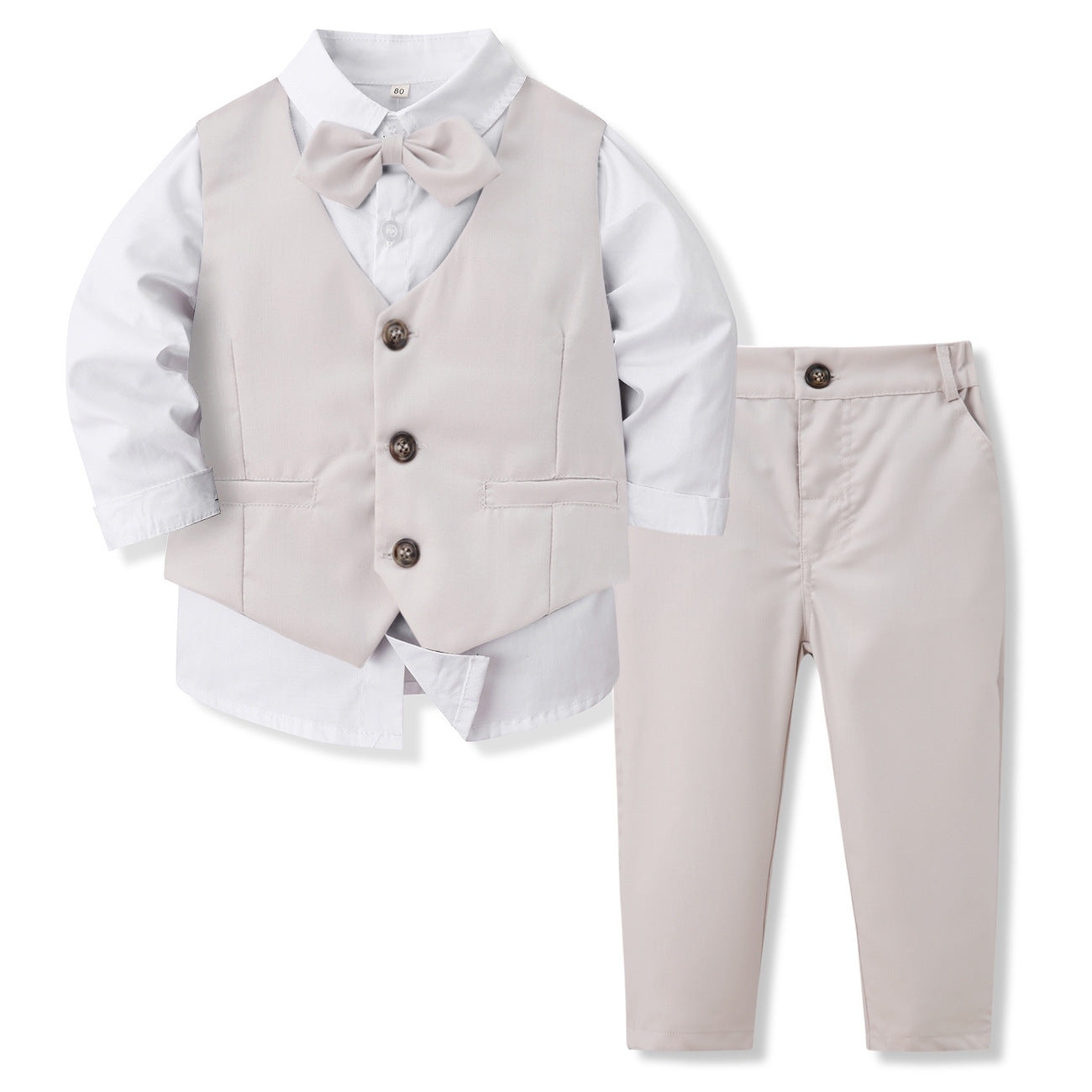 Children's Suit Bow Tie Vest Formal Three-Piece Set