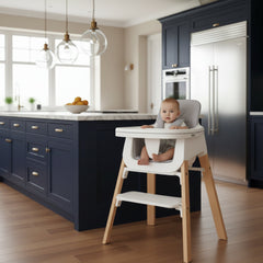 Solid Wood Adjustable Baby Dining Chair For Infants
