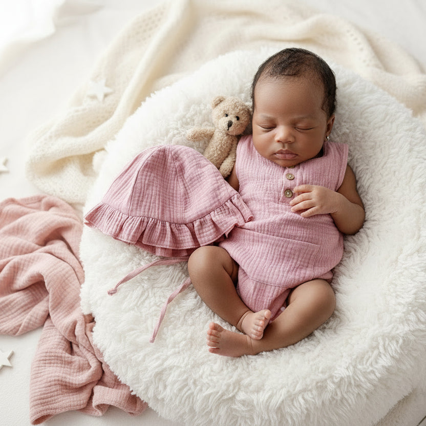 TinyNest Baby Romper Newborn Onesie - Cotton Sleeveless Comfort