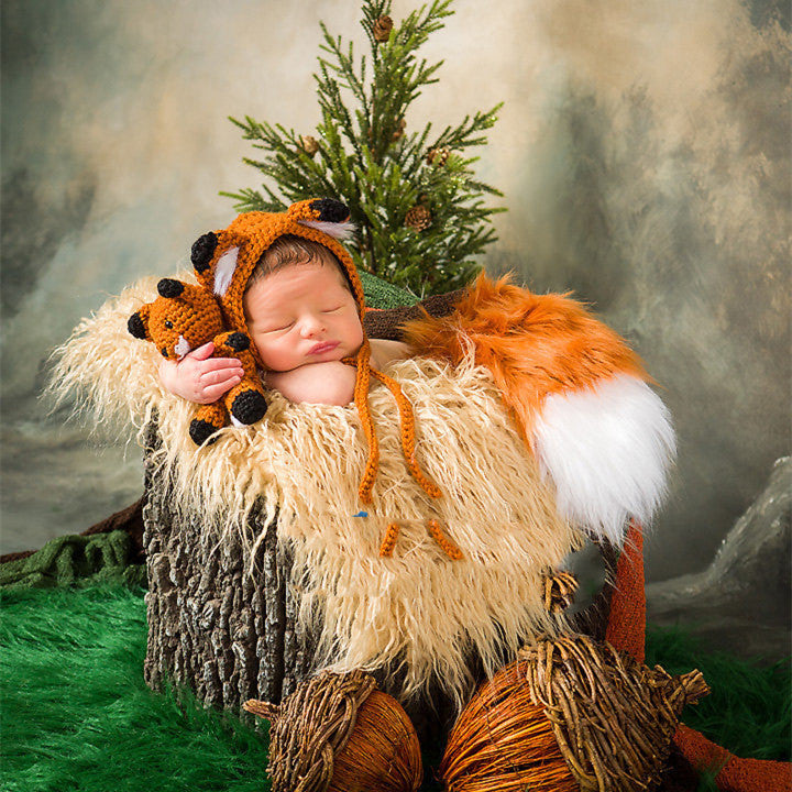 Handmade Wool Fox Doll For Newborn