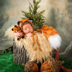 Handmade Wool Fox Doll For Newborn