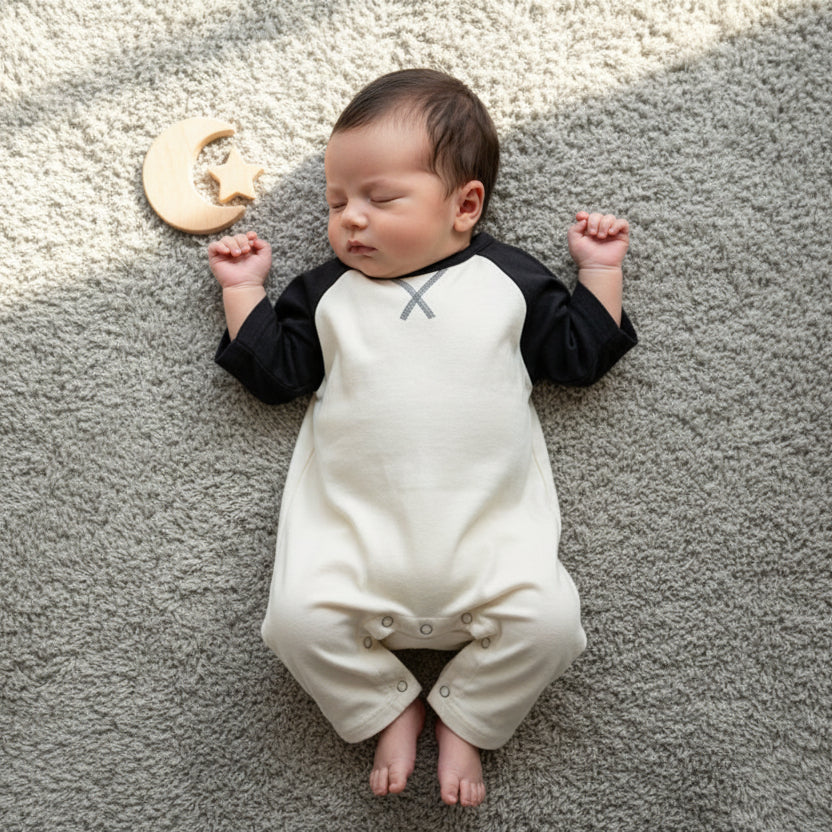 TinyBeam Newborn Comfortable Casual Jumpsuit - Soft Cotton Pullover
