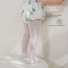 Summer Girls Leggings Bow Princess White Dance Body Stockings