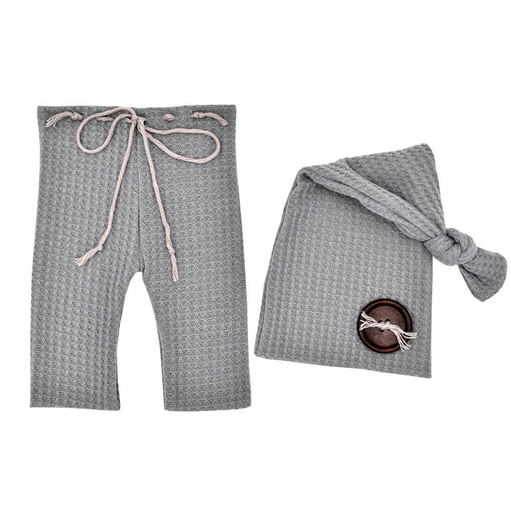 Newborn Photography Pants And Long-Tail Hat Two-Piece Set