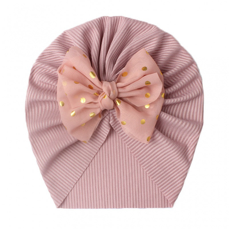 Children's Bow Knot Pullover Hat Baotou