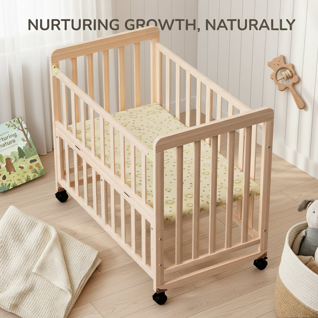 Natural Pine Bedside Bassinet Heritage Collection Edition