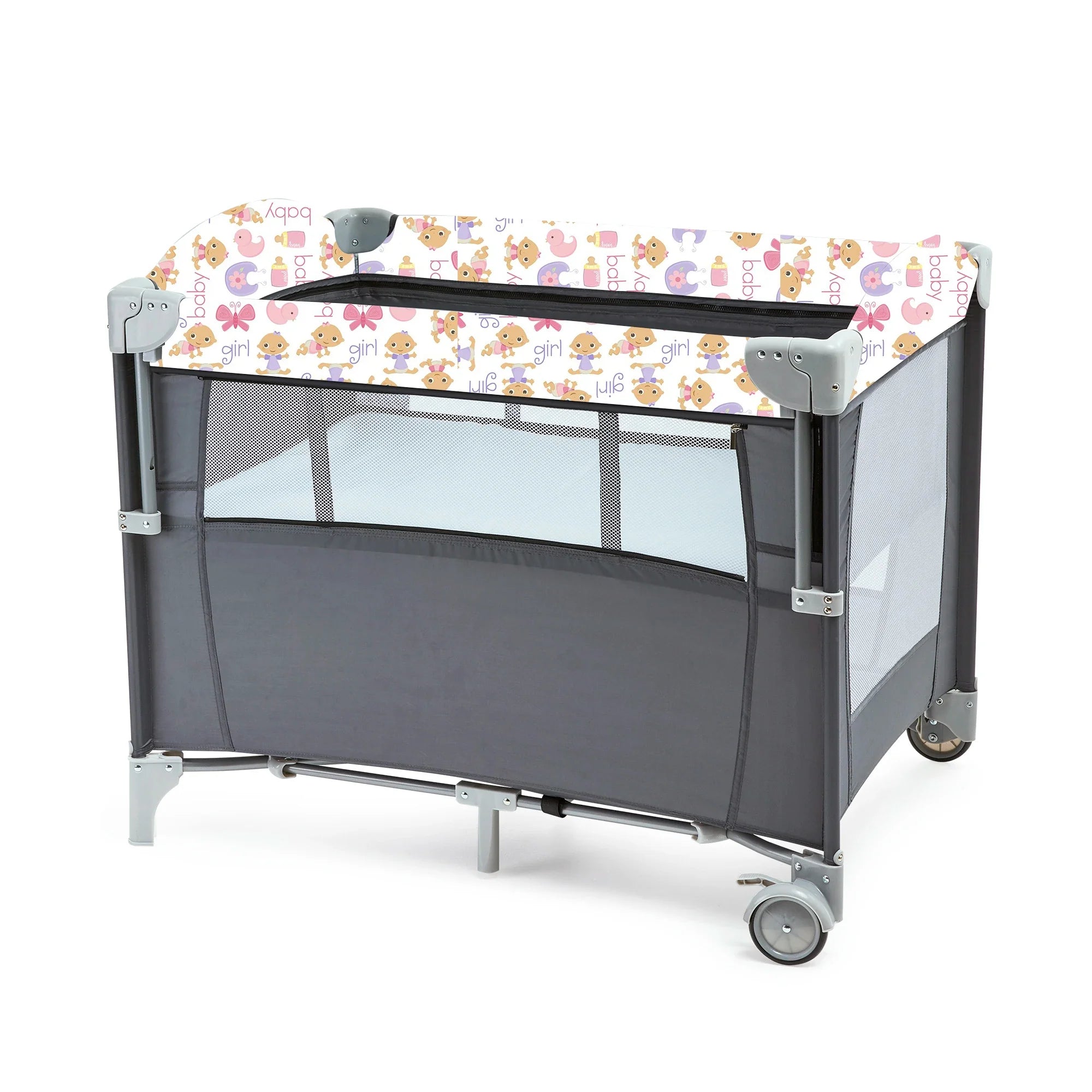 Pack n Play Portable Playard with Bassinet Baby Travel Crib with Changing Table Newborn to Toddler Folding Nursery Bed Playpen