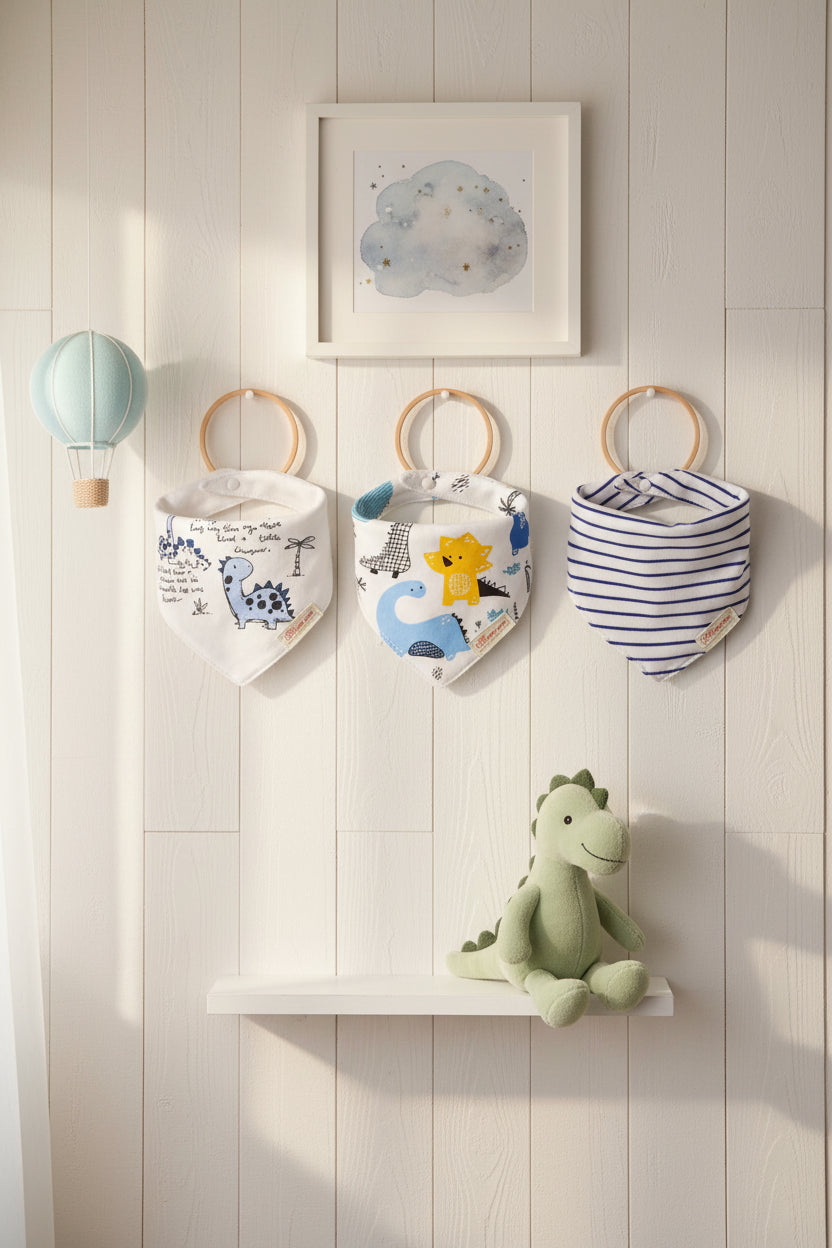 Cotton Baby Double Triangle Bibs 3 Pack Exclusive Edition