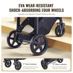 White Travel System Stroller - 2-in-1 Bassinet, Reversible Seat, Easy Fold